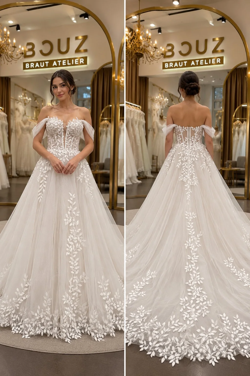 BOUZ 27-026, A-Linie Brautkleid der Kollektion 2027 im BOUZ Braut Atelier Wetzlar